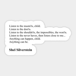 Shel Silverstein Quotes Sticker